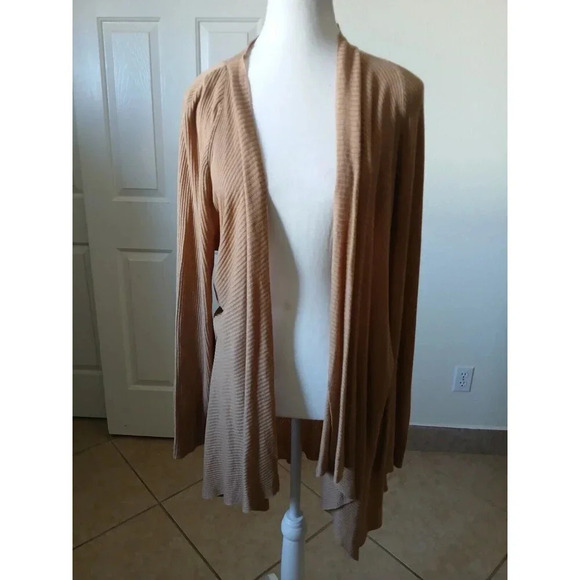 Coldwater Creek Women's Open Front Cardigan Stretch Long Sleeve Brown Size 2X‎ - Picture 1 of 14